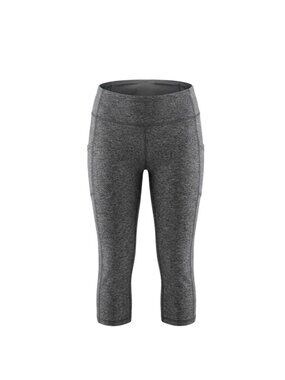 AVIA Women's Gray Heathered Capri Leggings with Pockets Size XL 16-18 Activewear